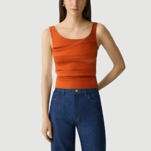 Tricolor Ruffle Sleeveless Camisole