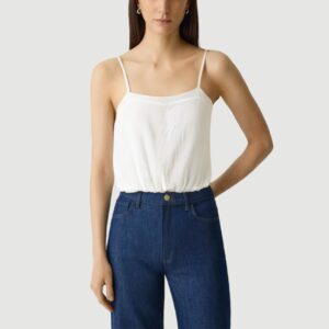 Vintage open back ruffled camisole