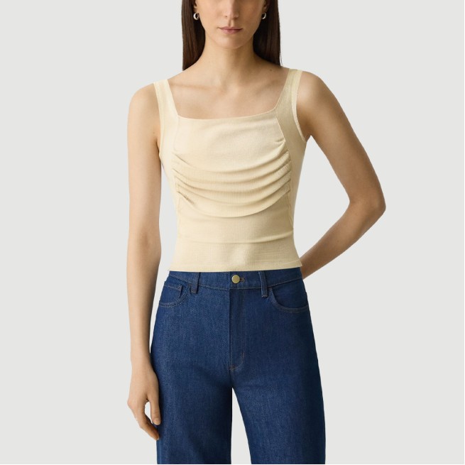 Vintage Pleated Padded Camisole - Image 2