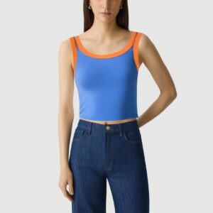 Vintage Contrast Trim Cutout Camisole