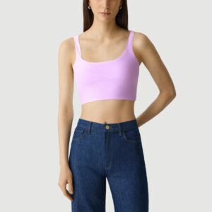 Women's Seamless Sleeveless Knit T-Shirt Top