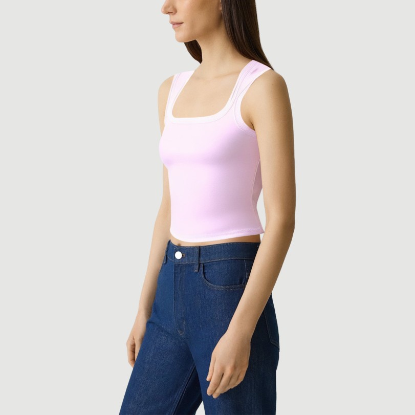 Vintage Lace Dark Square Neck Camisole - Image 3