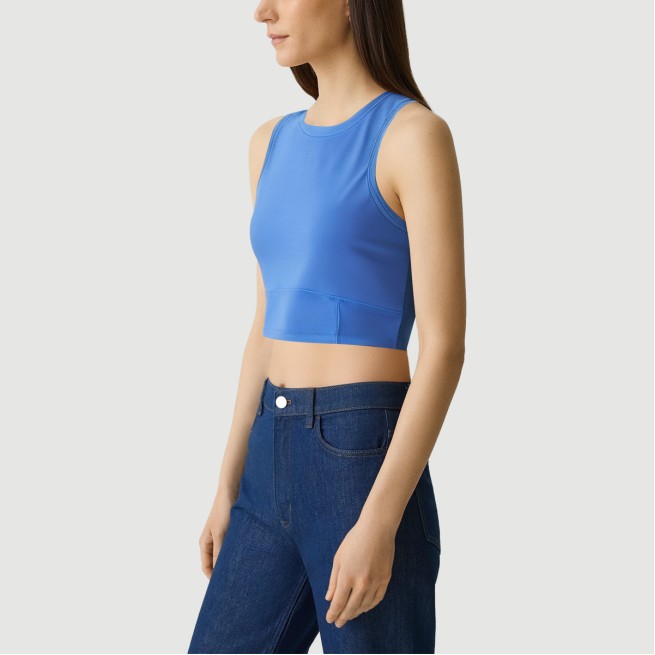 Retro hollow round neck short sports vest - Image 4