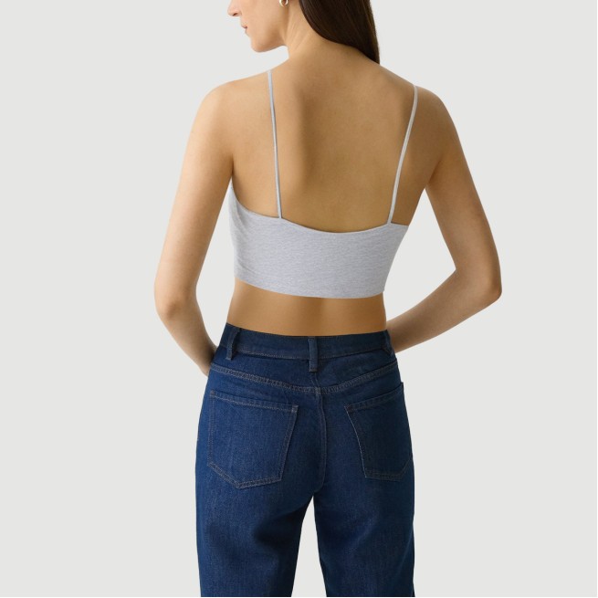 Plus Size Grey Sleeveless Cropped Camisole - Image 6