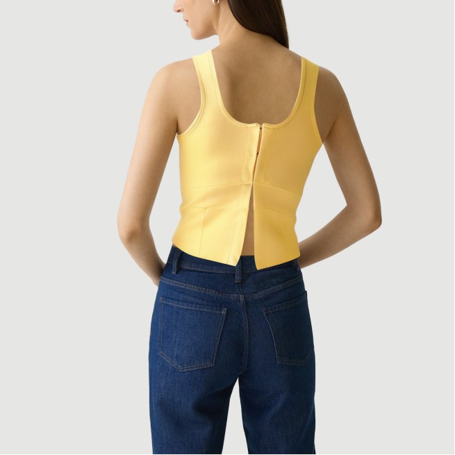 Retro style open back knitted vest - Image 6