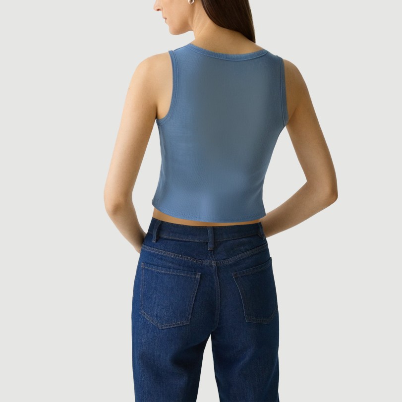 Vintage Dark Square Neck Camisole - Image 5