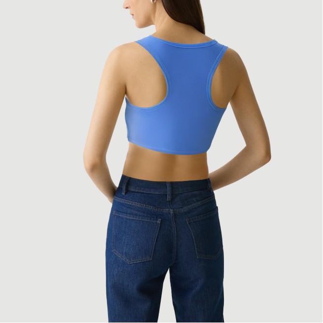 Retro hollow round neck short sports vest - Image 6