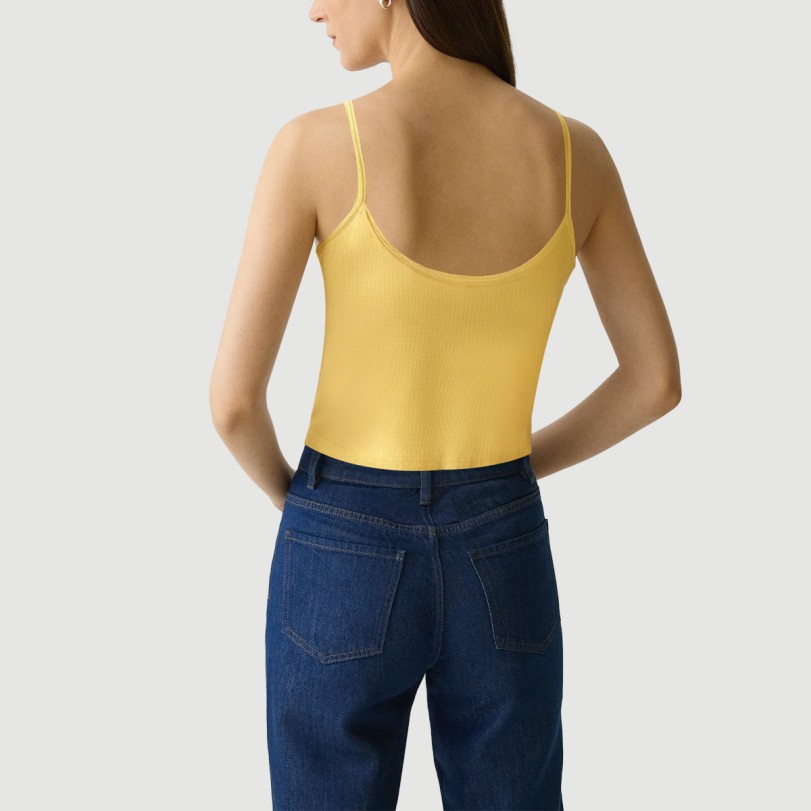 Women's knitted lace trim camisole - Image 5