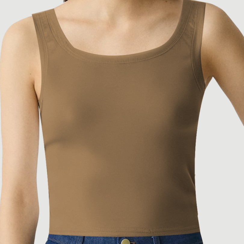 Retro split square neck camisole - Image 7