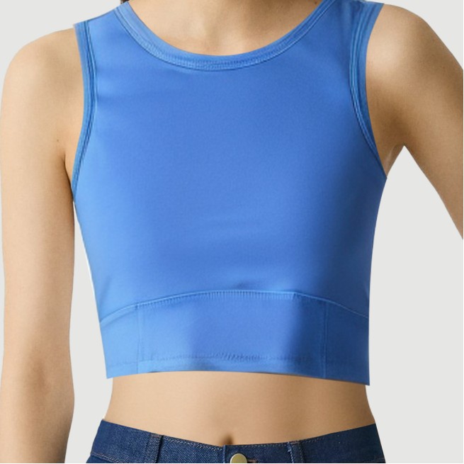 Retro hollow round neck short sports vest - Image 8