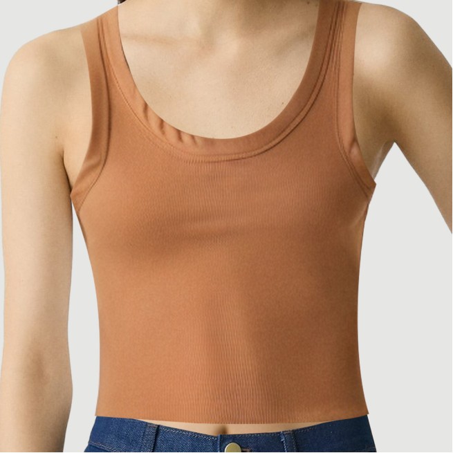 Deep U-neck thick-edge slim-fit camisole - Image 8