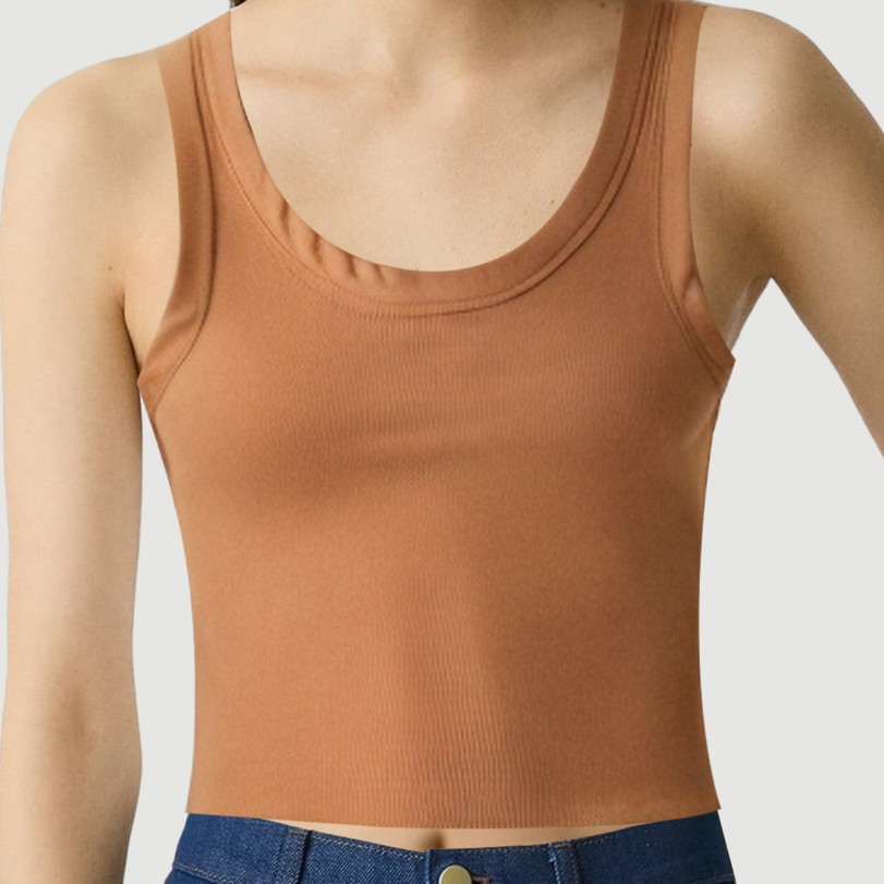 Deep U-neck thick-edge slim-fit camisole - Image 7
