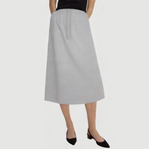 Embroidered casual elastic waist maxi skirt