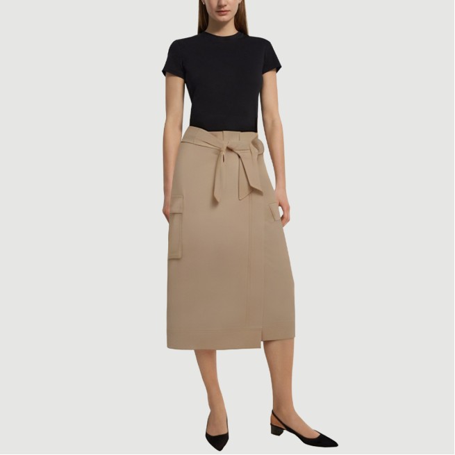 Khaki Front Slit Belted Maxi Dress - Image 6