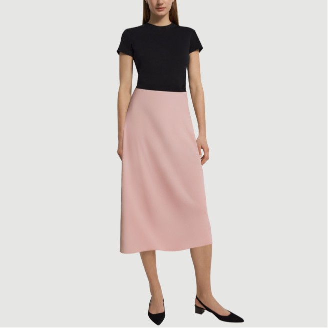 Pink pleated zipper maxi skirt - Image 6