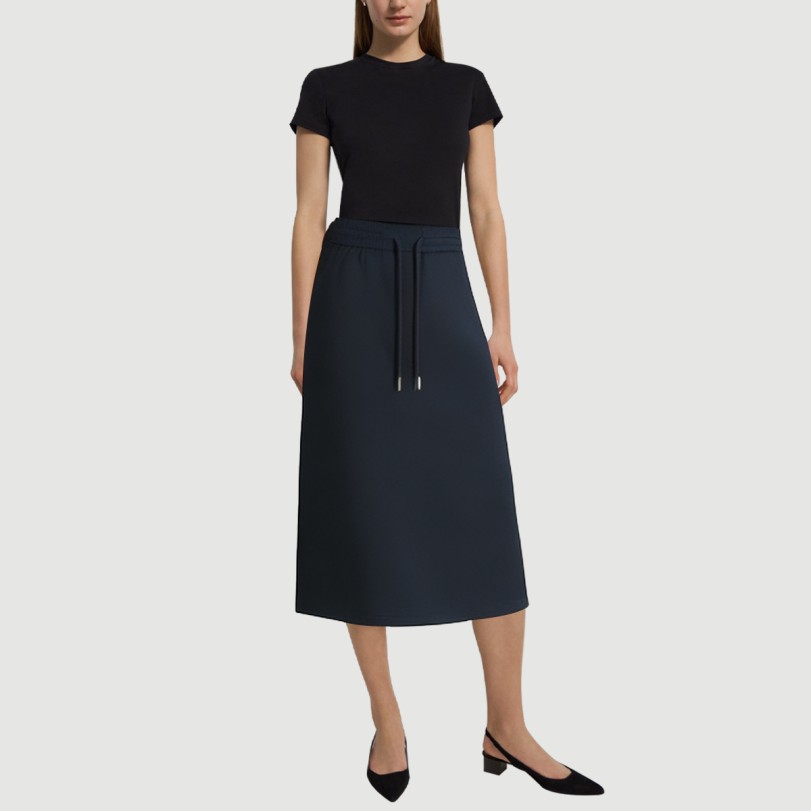 Drawstring casual skirt with side slits and side pockets - Image 5
