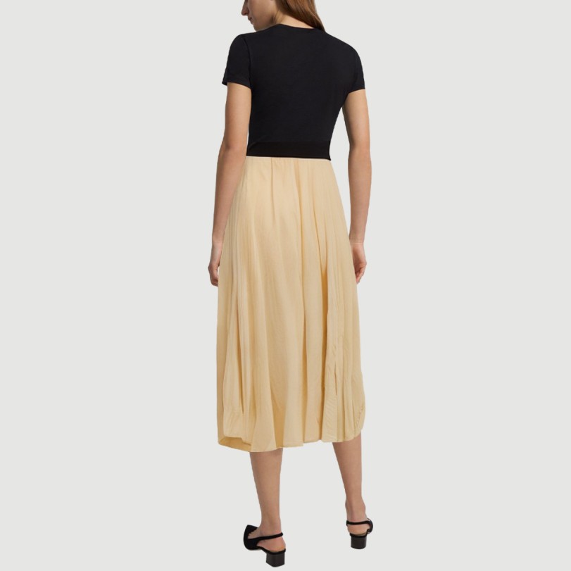 Yellow elastic waist maxi skirt - Image 3