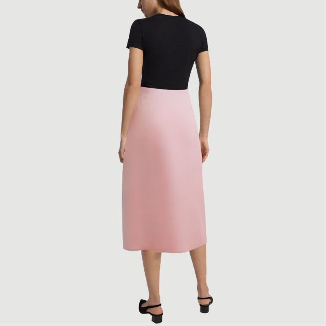 Pink pleated zipper maxi skirt - Image 4