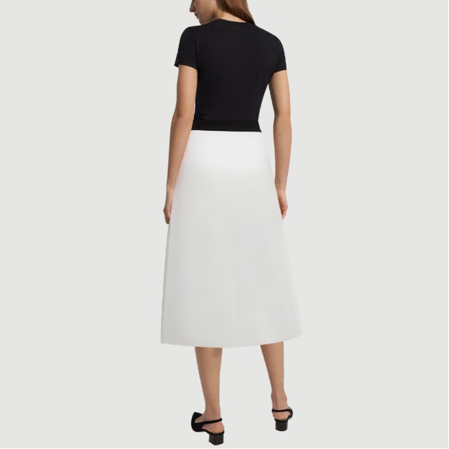 Button-paneled white bandage skirt - Image 4