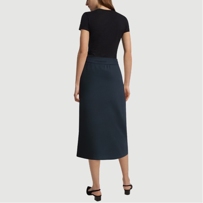 Drawstring casual skirt with side slits and side pockets - Image 4