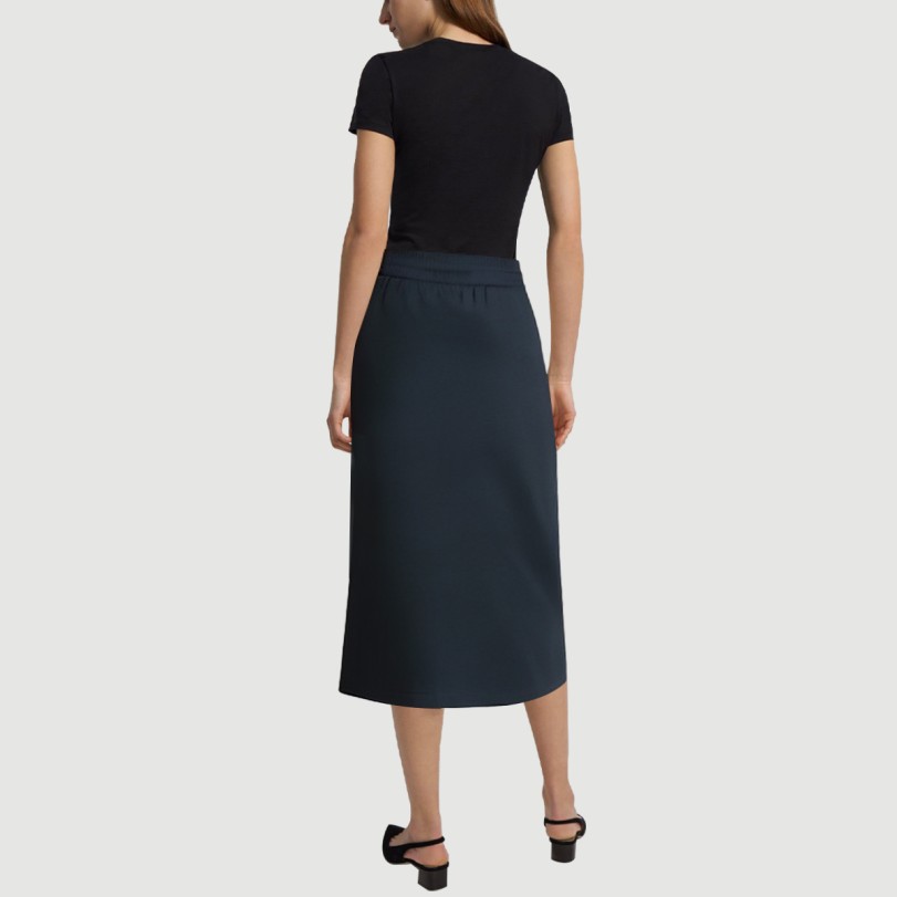 Drawstring casual skirt with side slits and side pockets - Image 3