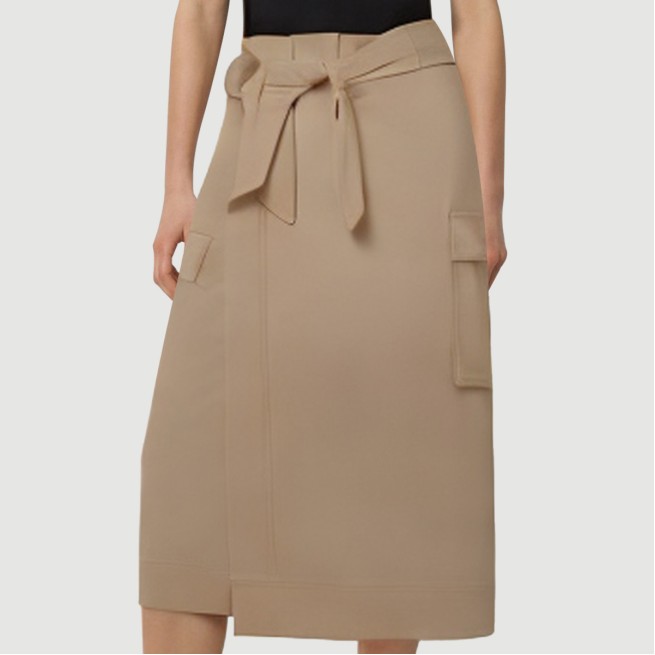 Khaki Front Slit Belted Maxi Dress - Image 8
