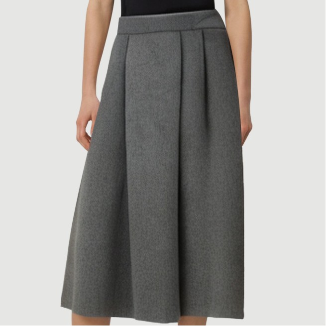 Gray zipper pleated maxi skirt - Image 8