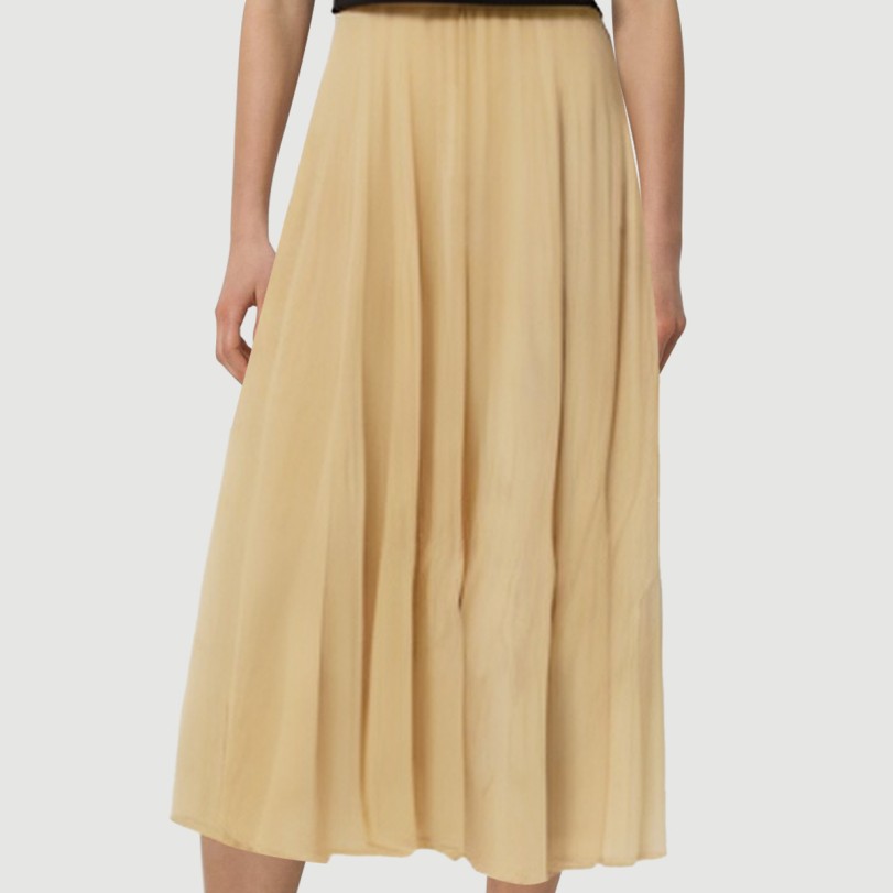 Yellow elastic waist maxi skirt - Image 7