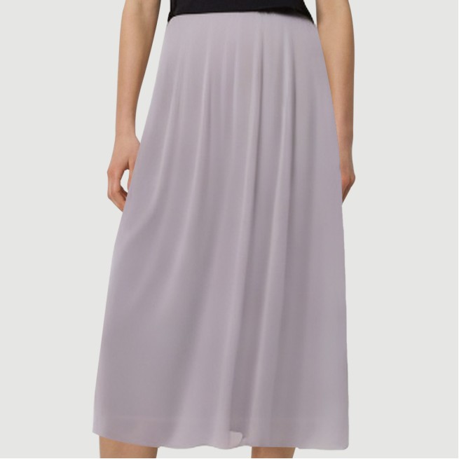 Purple elastic waist calf-length A-line skirt - Image 8