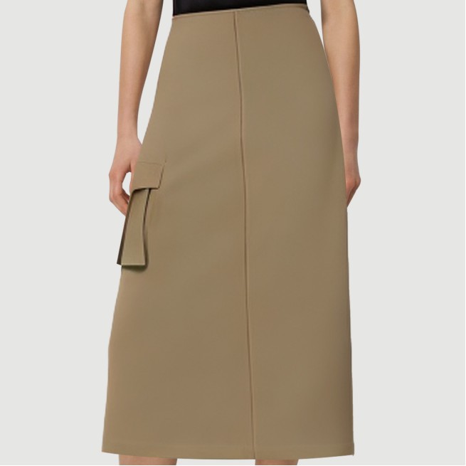 Green zippered maxi skirt with side pockets - Image 8