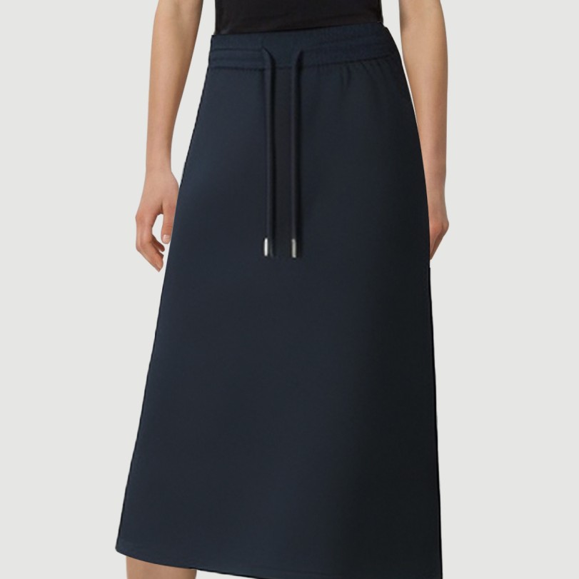 Drawstring casual skirt with side slits and side pockets - Image 7