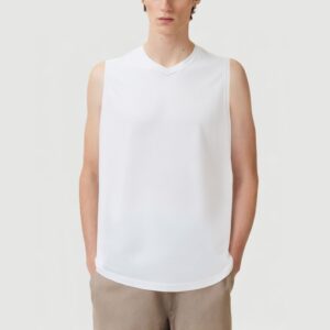 Leopard print breathable knitted vest