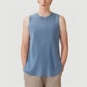 Men's high collar breathable sleeveless vest