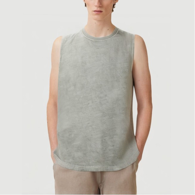 Breathable Lightweight Acid Wash Men's Vest - Image 2