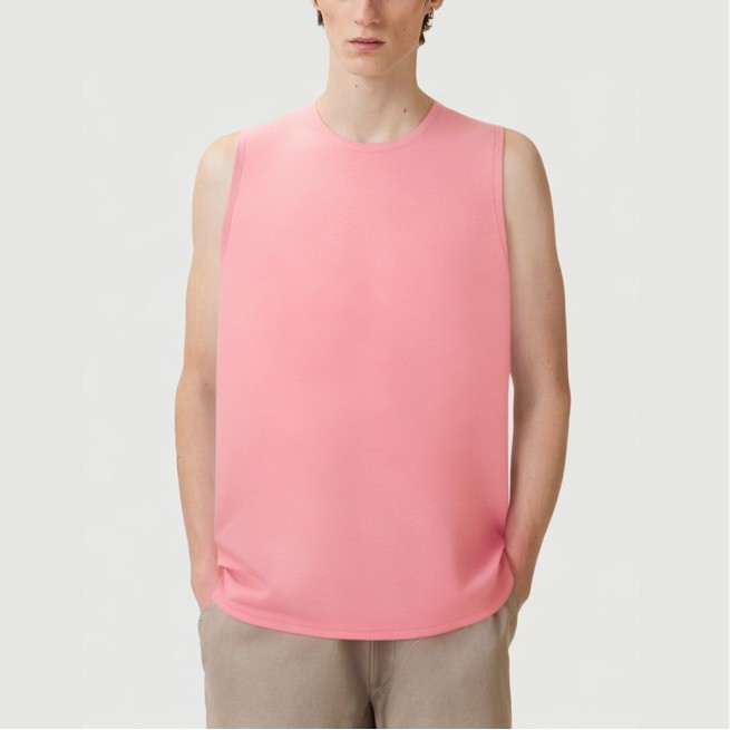 Men's round neck sleeveless sports vest - Image 2