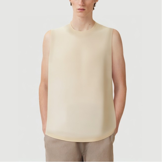 Men's Cropped Knitted Vest - Image 2