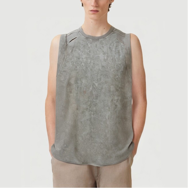 Casual sports style batik vest - Image 2