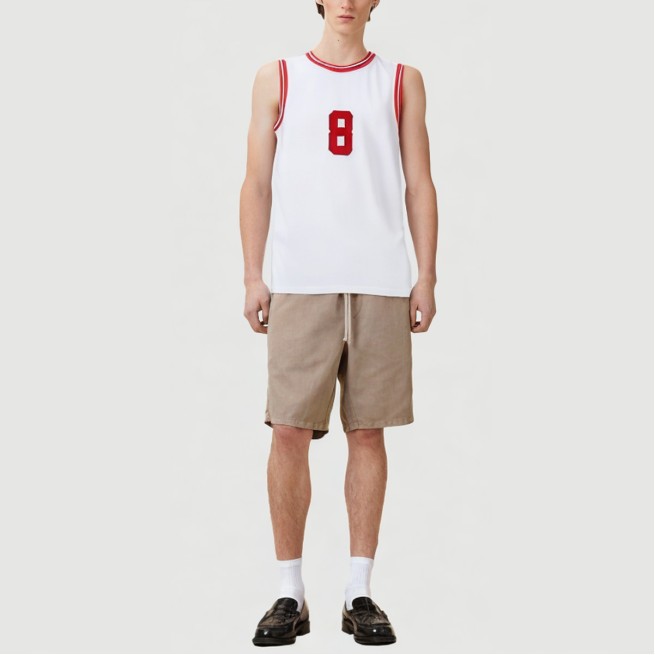 Men's solid color breathable basketball jersey - Image 8