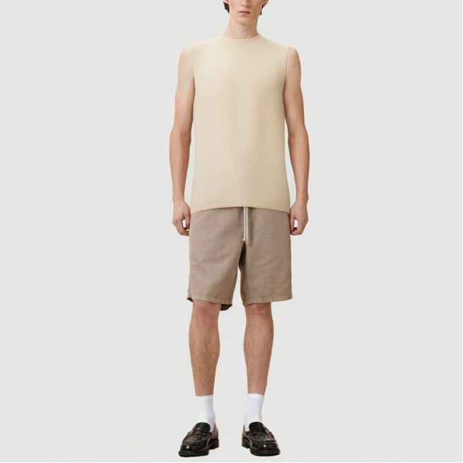 Men's Cropped Knitted Vest - Image 8