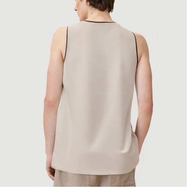 Vest with embossed print and embroidered beads - Image 4