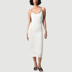 Elegant fitted dress with rhinestones