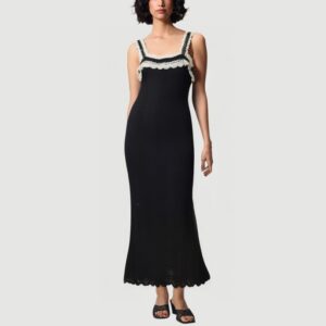 High street style hollow knit mermaid dress