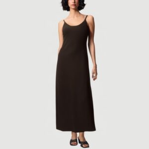 Retro backless round neck suspender dress