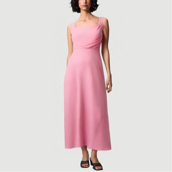 Pink Thin Strap Zipper Back Maxi Dress - Image 2