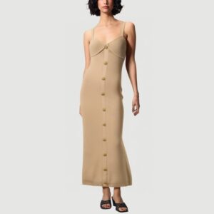 Sexy slim V-neck knitted dress