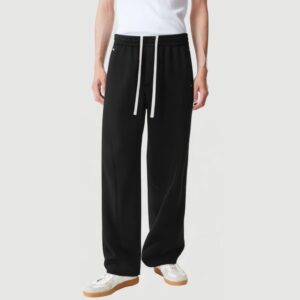 Men's new straight-leg zipper sports pants