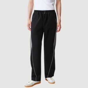 Spliced straight hip-hop sweatpants