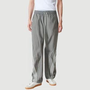 Loose drawstring elastic waist pants