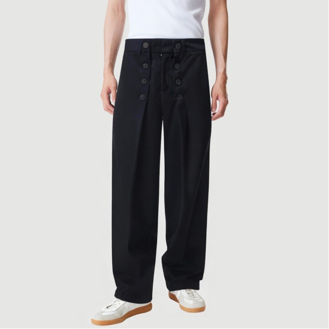 Washed straight wide-leg casual trousers - Image 2