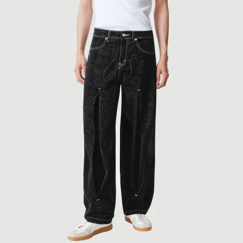 Vintage Loose Fit Wide Leg Trousers